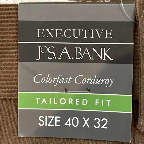 Mens Jos.A. Bank Corduroy 40 x 32 Tailored Fit Brown NWT 100%Cotton - Picture 2 of 12